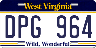 WV license plate DPG964