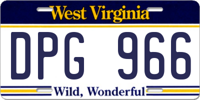 WV license plate DPG966