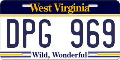 WV license plate DPG969