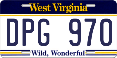 WV license plate DPG970