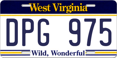 WV license plate DPG975