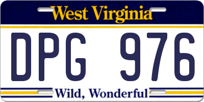WV license plate DPG976