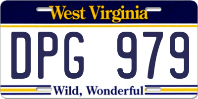 WV license plate DPG979