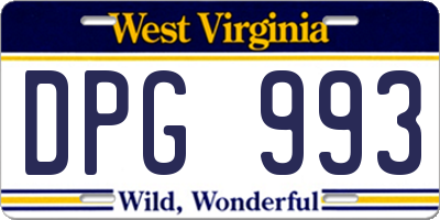 WV license plate DPG993