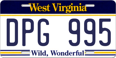 WV license plate DPG995