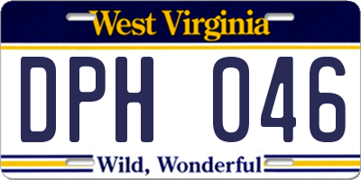 WV license plate DPH046