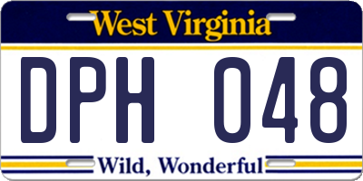 WV license plate DPH048