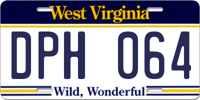WV license plate DPH064