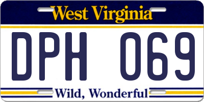 WV license plate DPH069