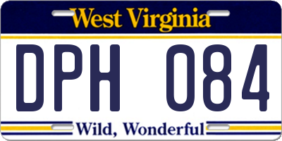 WV license plate DPH084