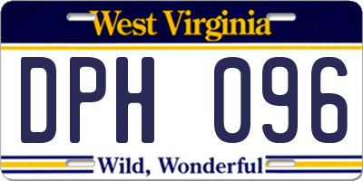 WV license plate DPH096