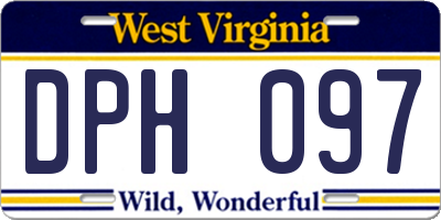 WV license plate DPH097
