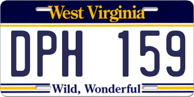 WV license plate DPH159