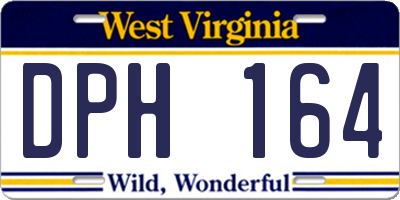 WV license plate DPH164