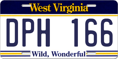 WV license plate DPH166