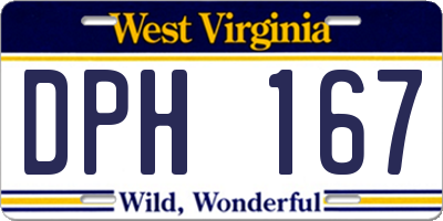 WV license plate DPH167