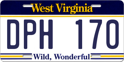 WV license plate DPH170