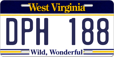 WV license plate DPH188