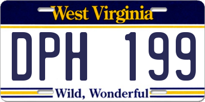 WV license plate DPH199