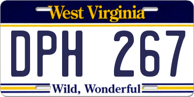WV license plate DPH267