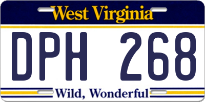 WV license plate DPH268