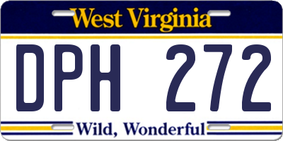 WV license plate DPH272