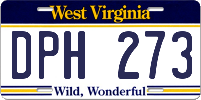 WV license plate DPH273