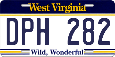 WV license plate DPH282