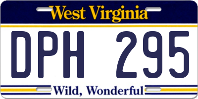 WV license plate DPH295