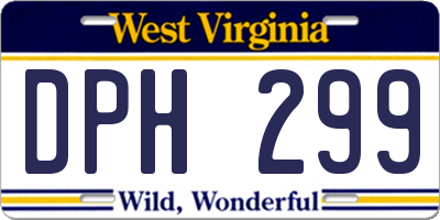 WV license plate DPH299