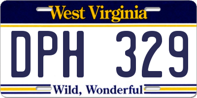 WV license plate DPH329