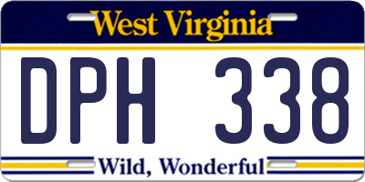WV license plate DPH338