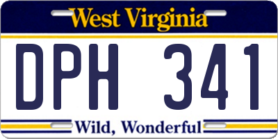 WV license plate DPH341