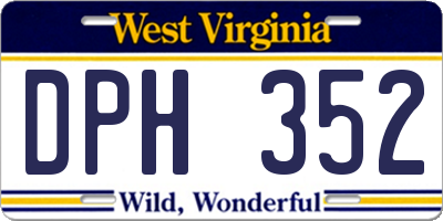 WV license plate DPH352