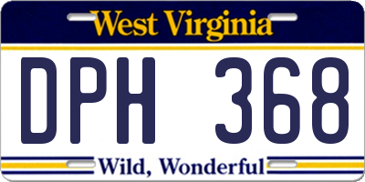 WV license plate DPH368