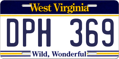 WV license plate DPH369