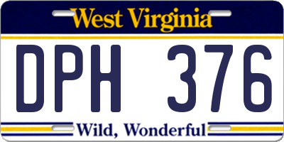 WV license plate DPH376