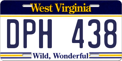 WV license plate DPH438
