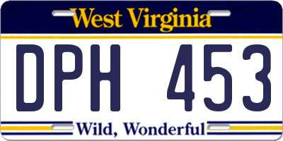 WV license plate DPH453