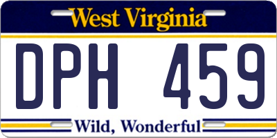 WV license plate DPH459