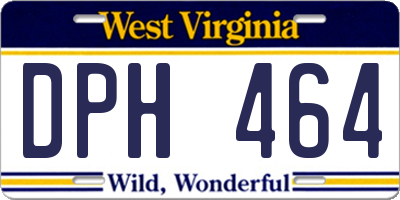 WV license plate DPH464