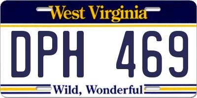 WV license plate DPH469