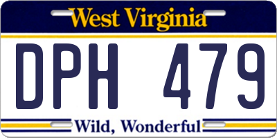 WV license plate DPH479