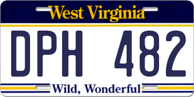 WV license plate DPH482