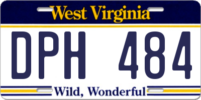 WV license plate DPH484