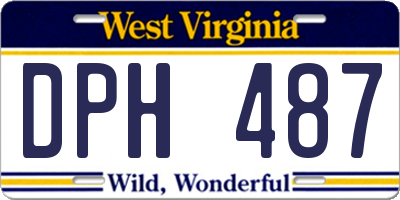 WV license plate DPH487