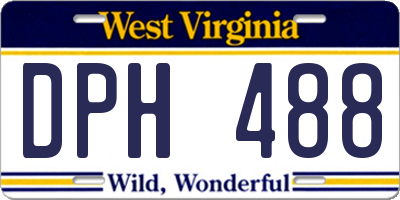 WV license plate DPH488