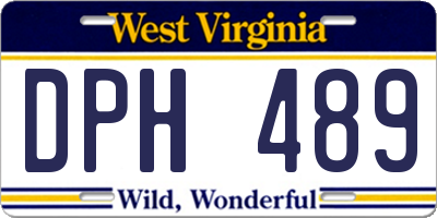 WV license plate DPH489