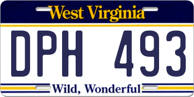 WV license plate DPH493