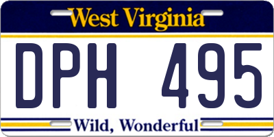 WV license plate DPH495